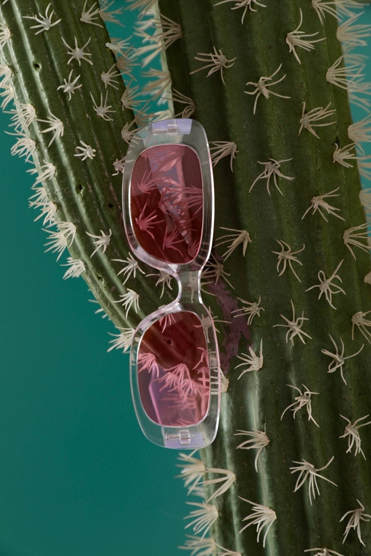 New Season Women's Rectangular Pink Sunglasses