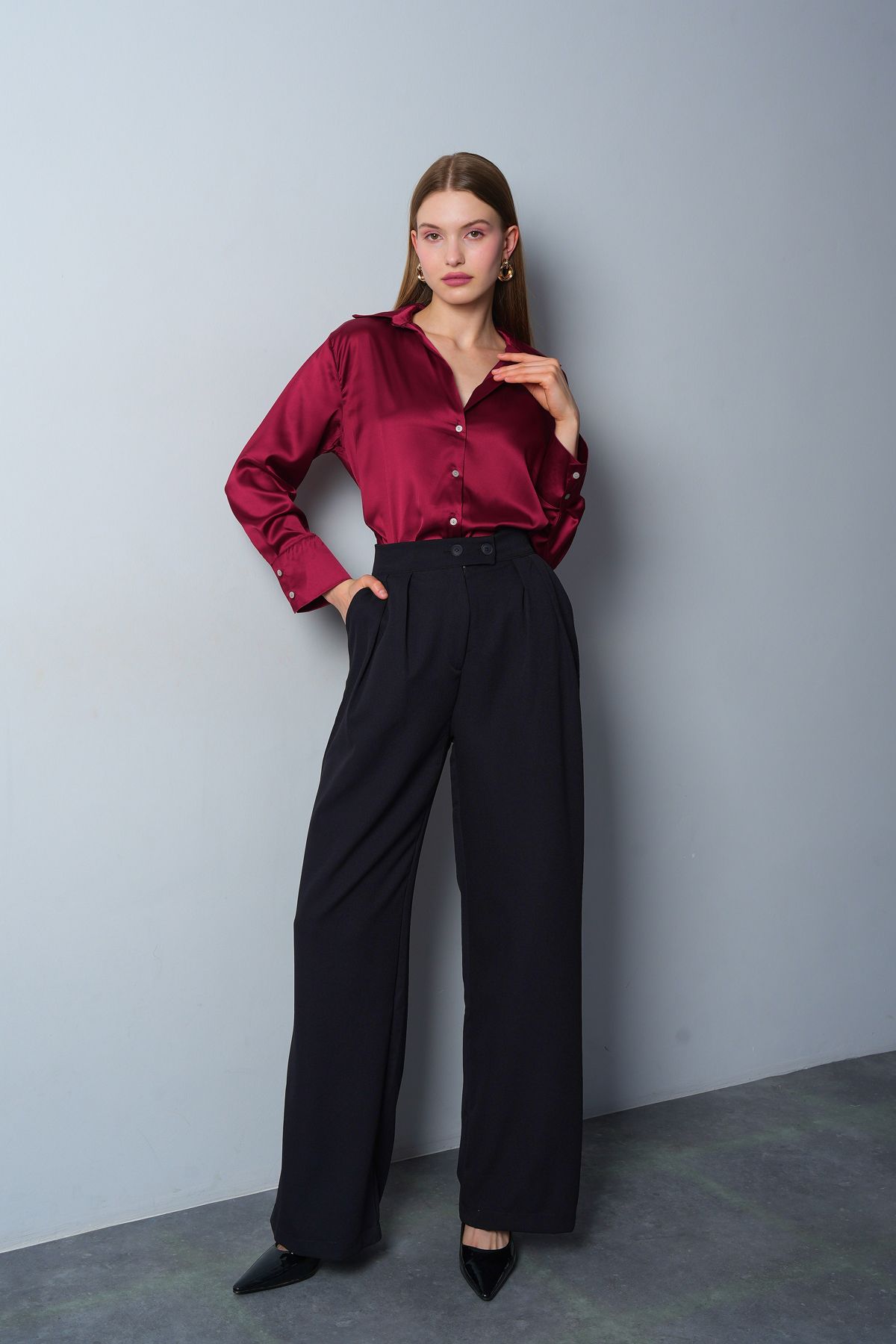 SS24 Double Button Palazzo Trousers