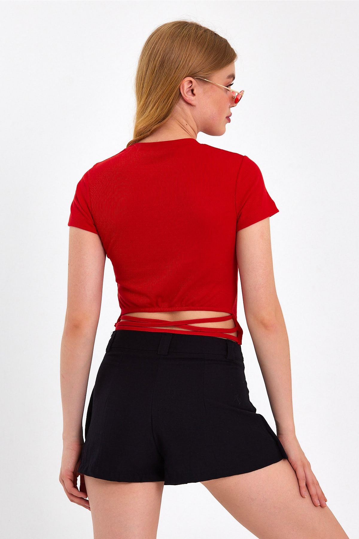 Waist Detail Ribbed Camisole Blouse