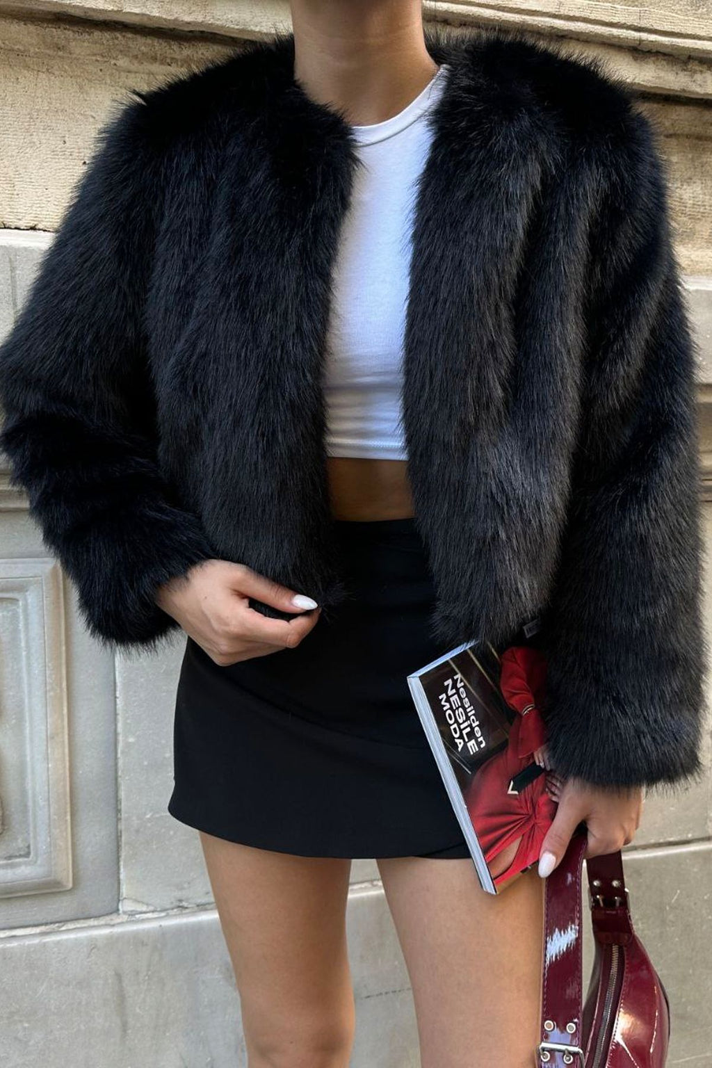 Crop Boy Extra Soft Texture Lined Full Coat
