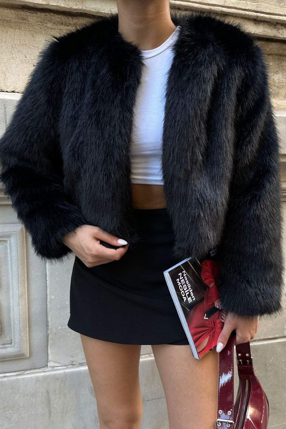 Crop Boy Extra Soft Texture Lined Full Coat