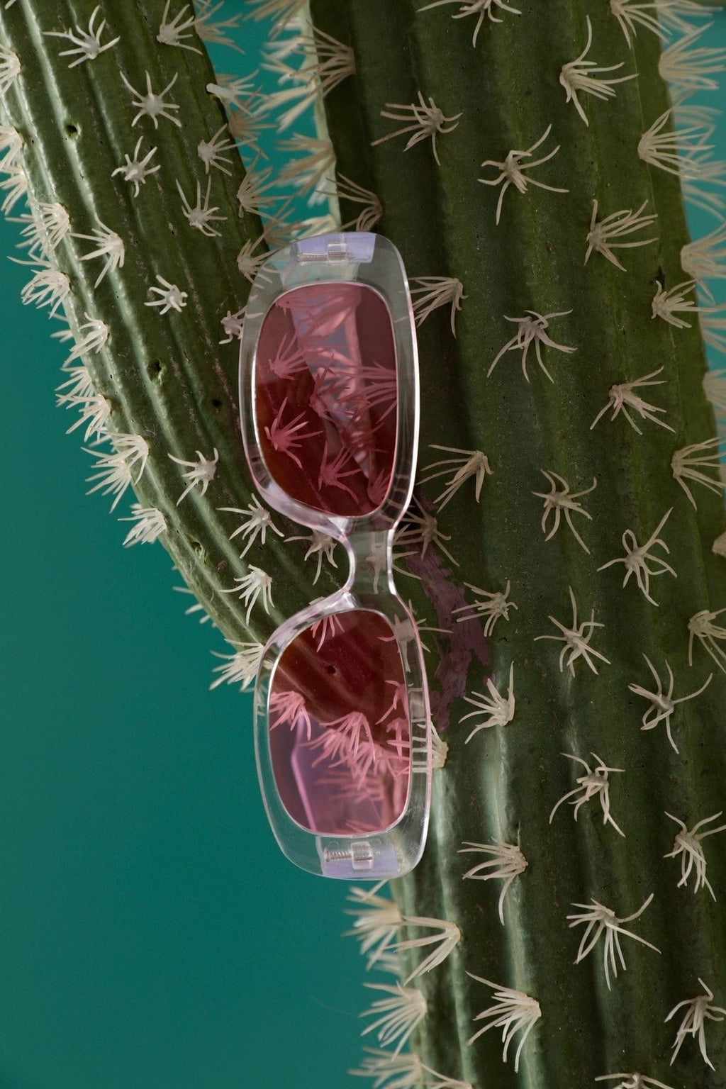 New Season Women's Rectangular Pink Sunglasses