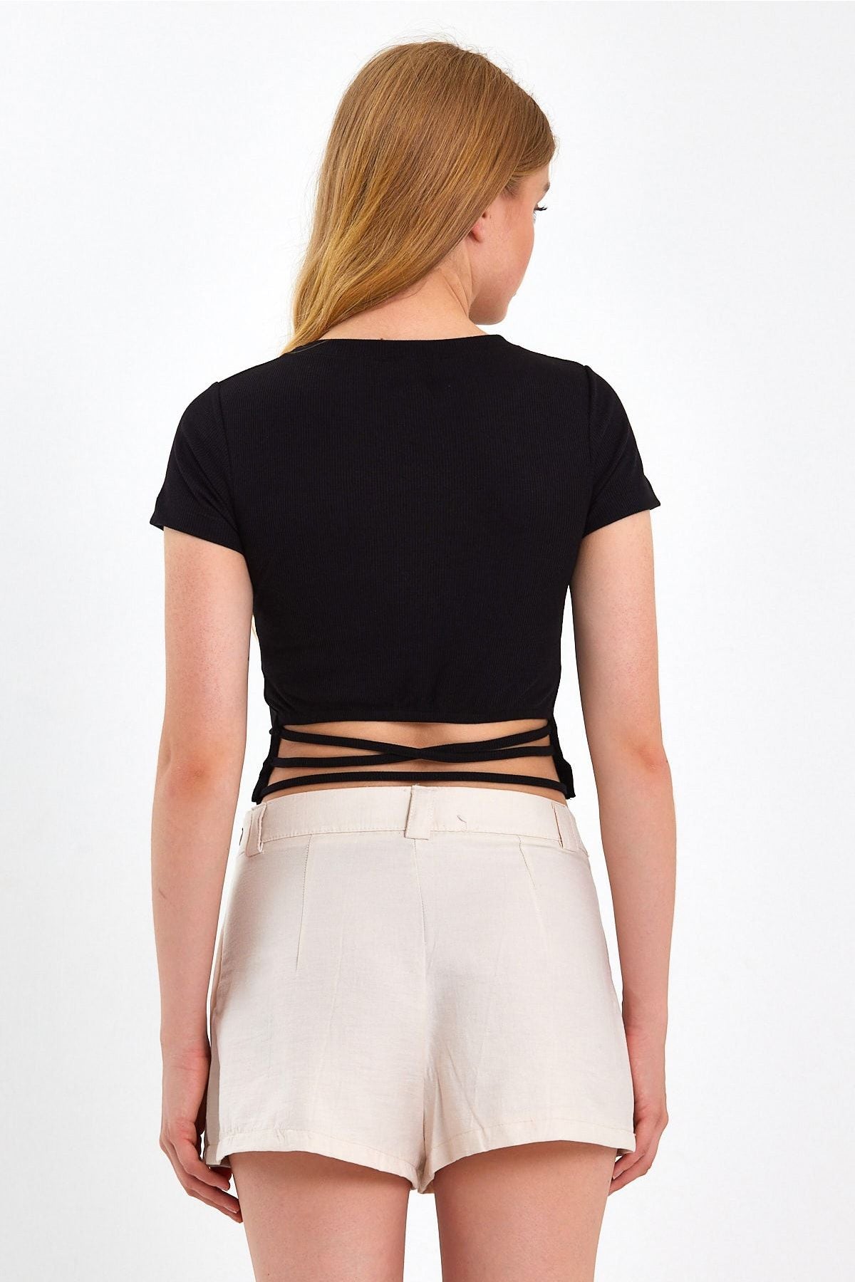 Waist Detail Ribbed Camisole Blouse