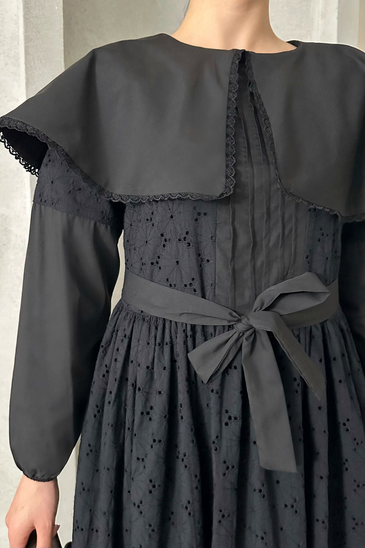 IMPORTED SPECIAL DESIGN CAPE COLLAR LINED BELT 100% COTTON FISTO DRESS SUITABLE FOR HIJAB