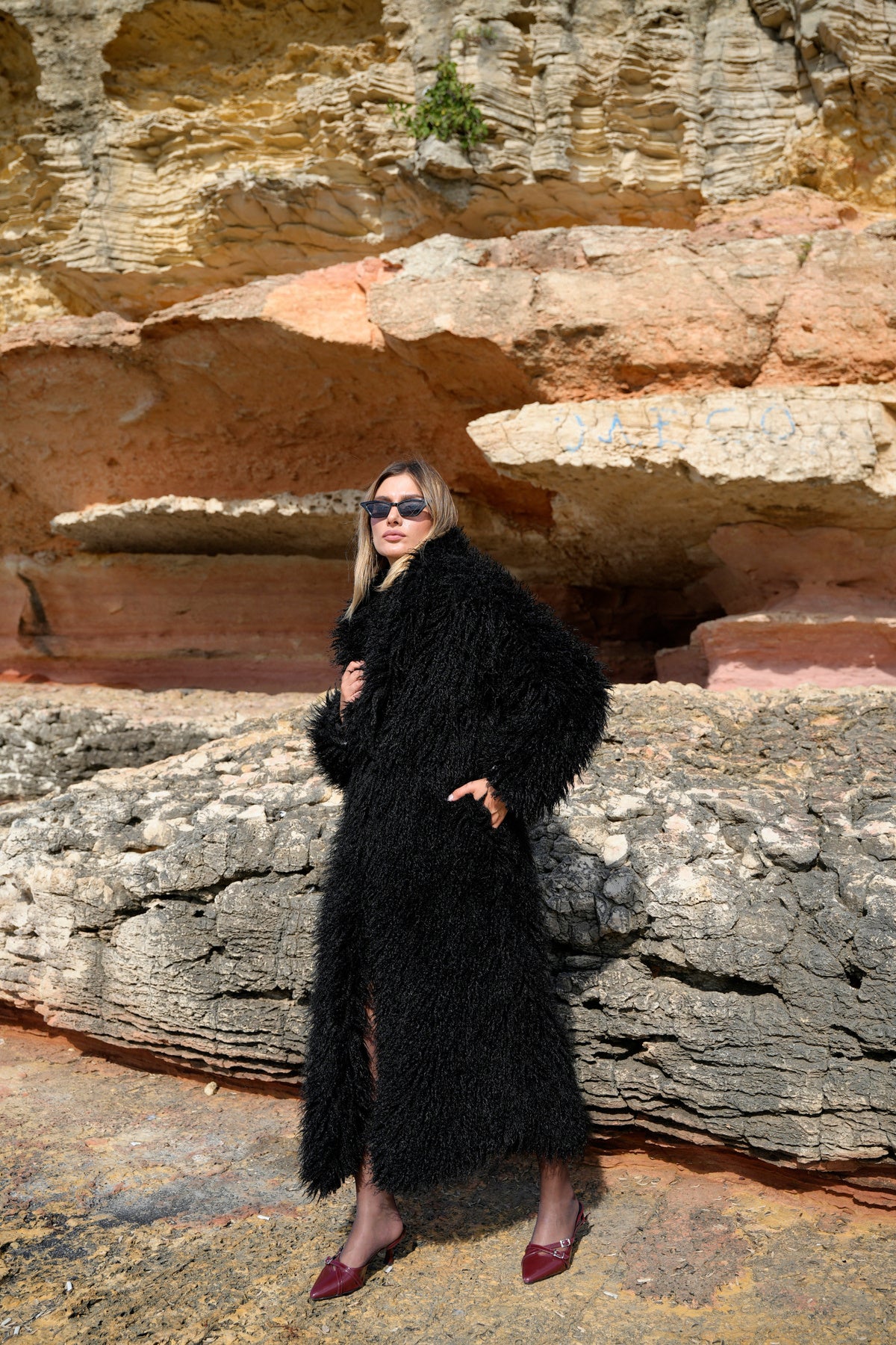 İthal Yumuşak Doku Full Boy Premium Kıvırcık  Mont Kaban