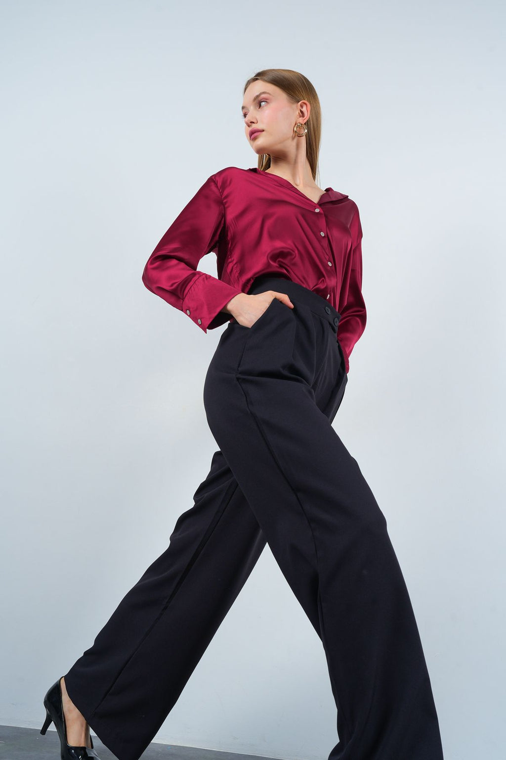 SS24 Double Button Palazzo Trousers