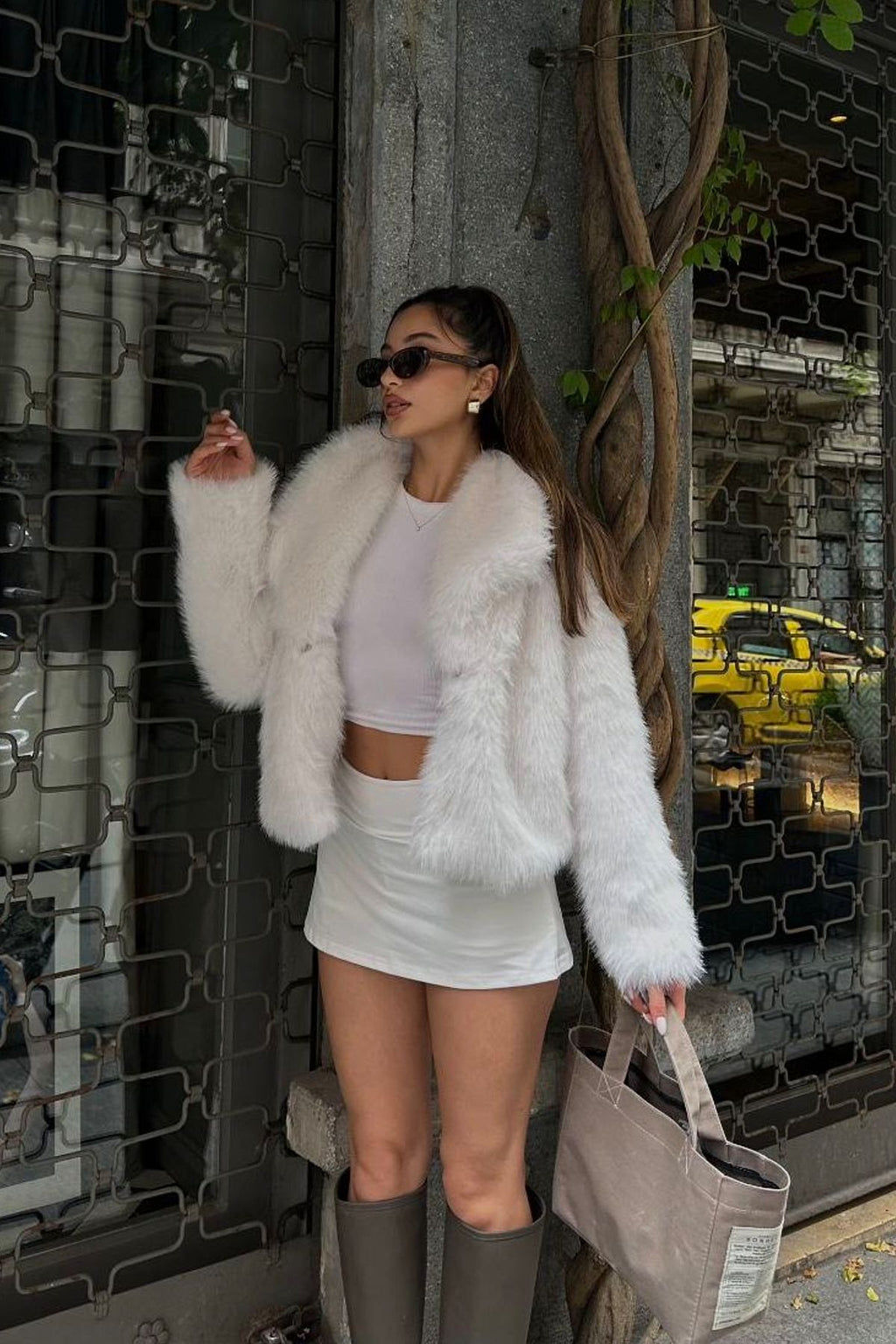 Soft Texture Lined Full Fur Coat