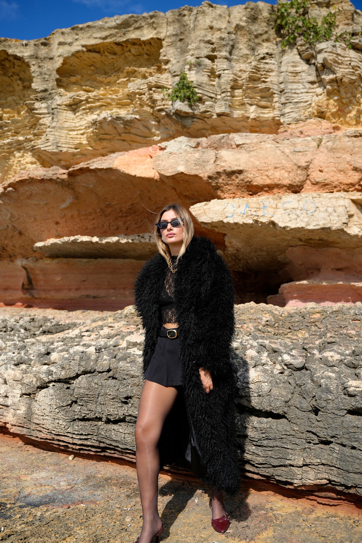 İthal Yumuşak Doku Full Boy Premium Kıvırcık  Mont Kaban