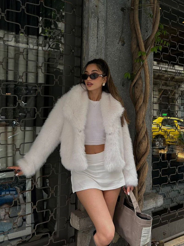 Soft Texture Lined Full Fur Coat