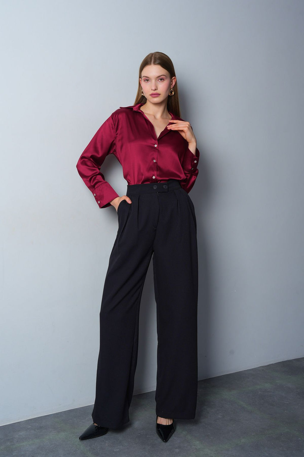 SS24 Double Button Palazzo Trousers