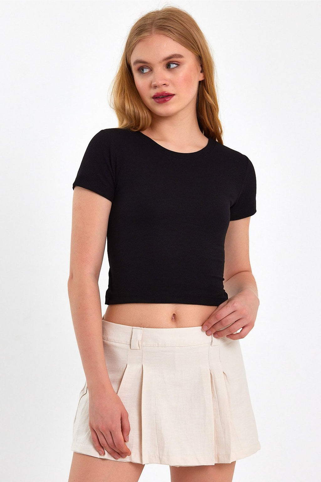 Waist Detail Ribbed Camisole Blouse