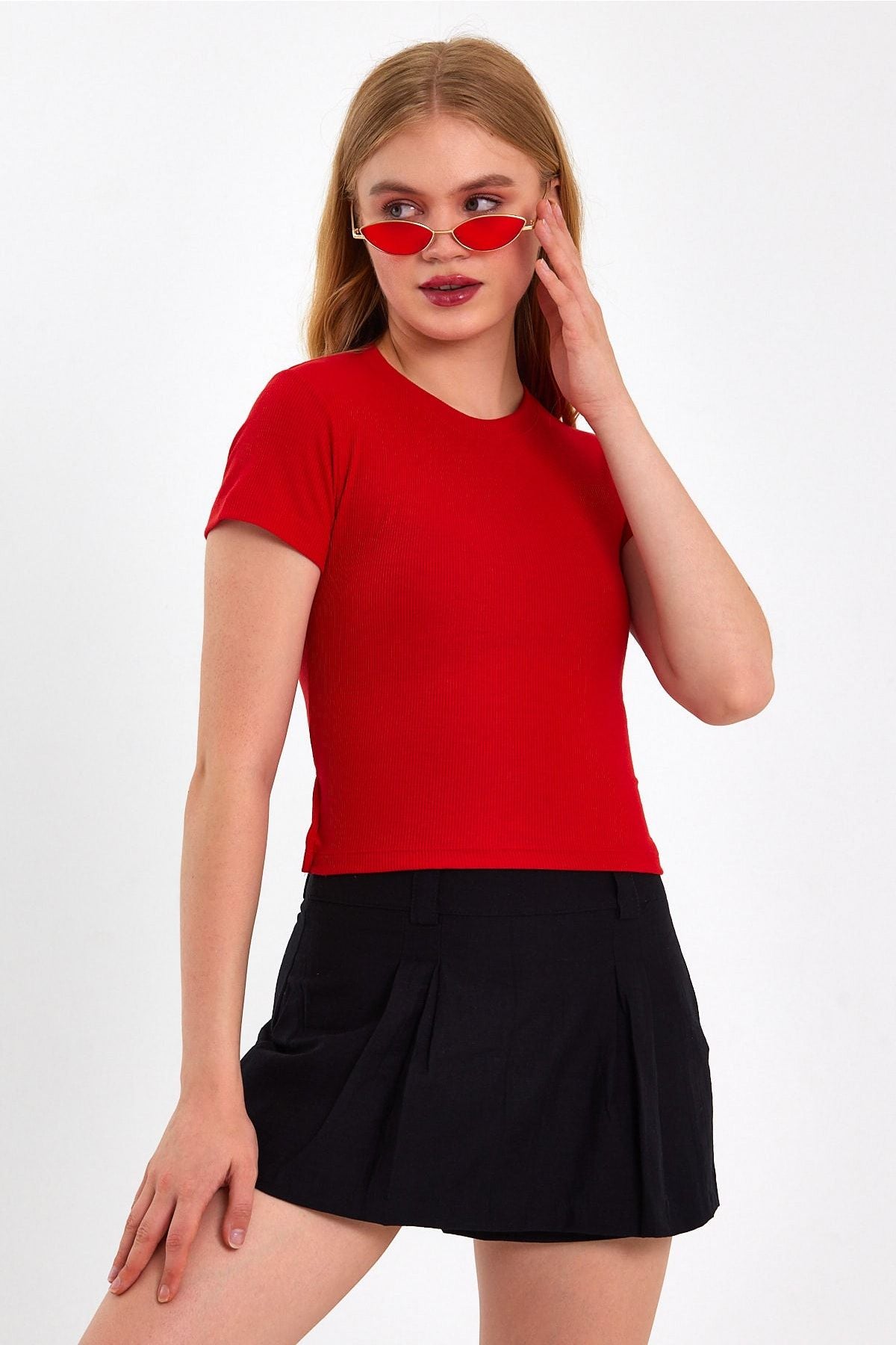 Waist Detail Ribbed Camisole Blouse