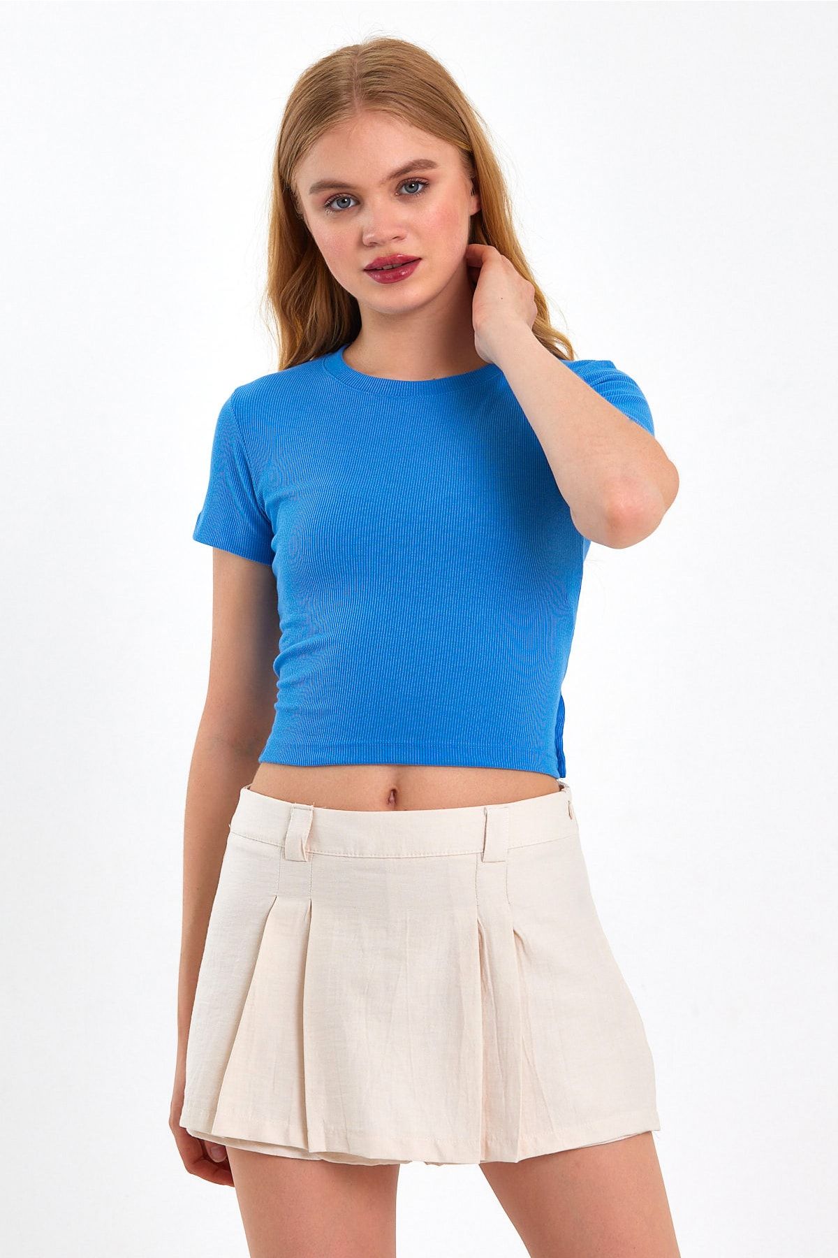 Waist Detail Ribbed Camisole Blouse