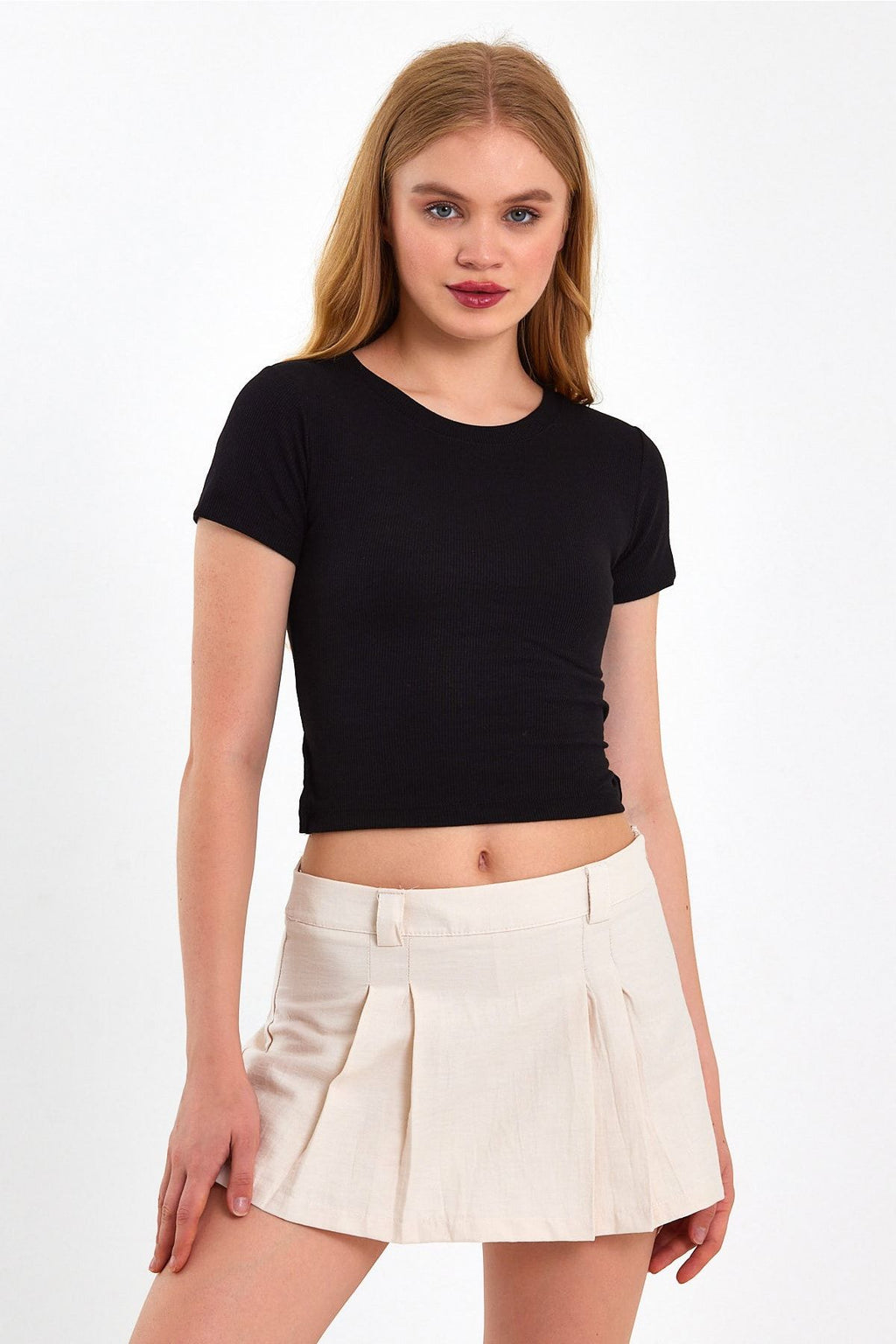 Waist Detail Ribbed Camisole Blouse