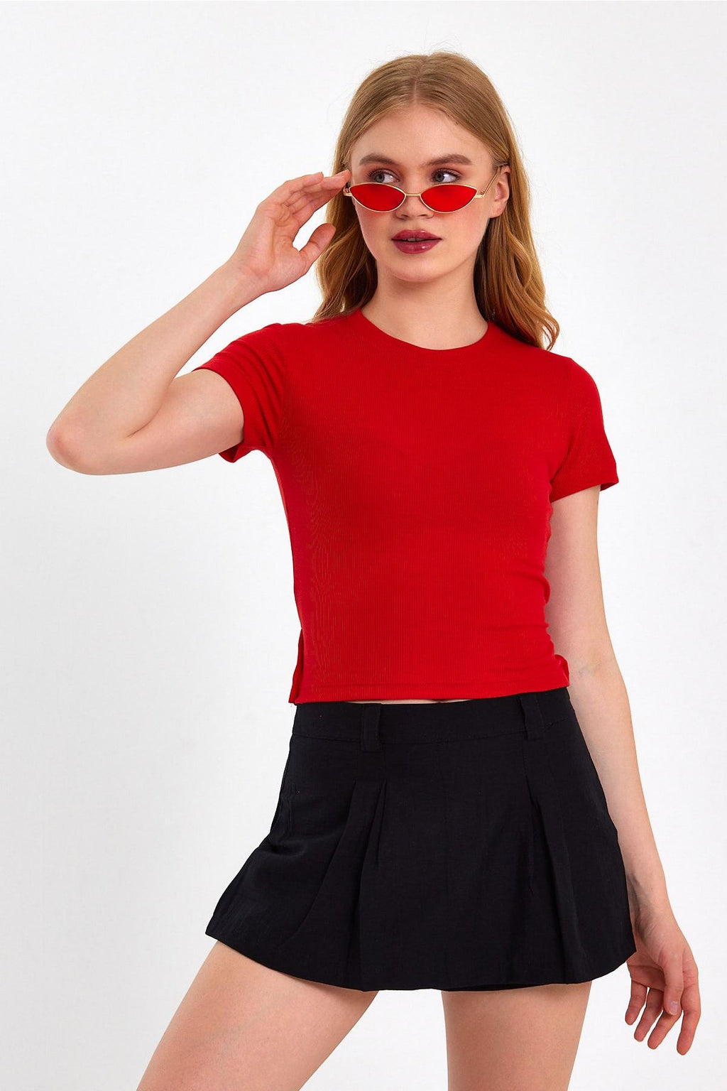 Waist Detail Ribbed Camisole Blouse