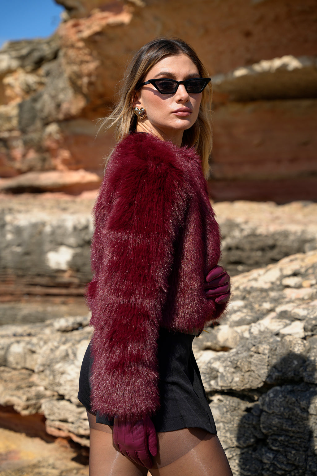 Crop Boy Ekstra Yumuşak Doku Astarlı Dolgun Mont