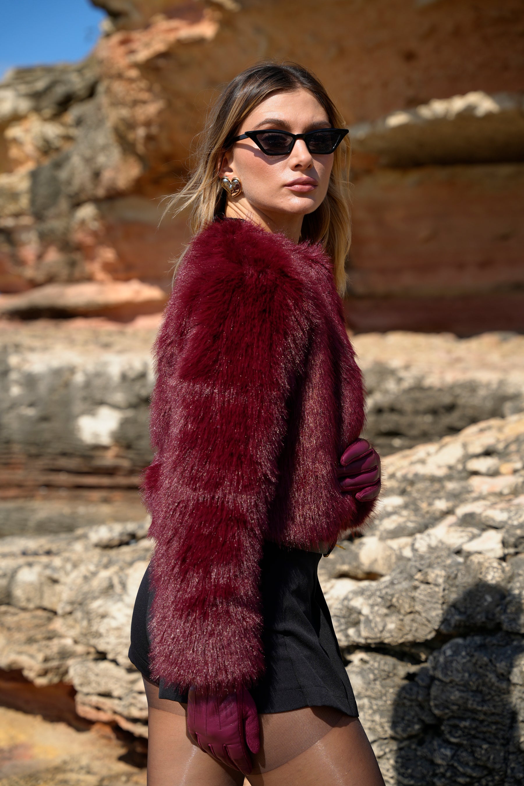 Crop Boy Ekstra Yumuşak Doku Astarlı Dolgun Mont