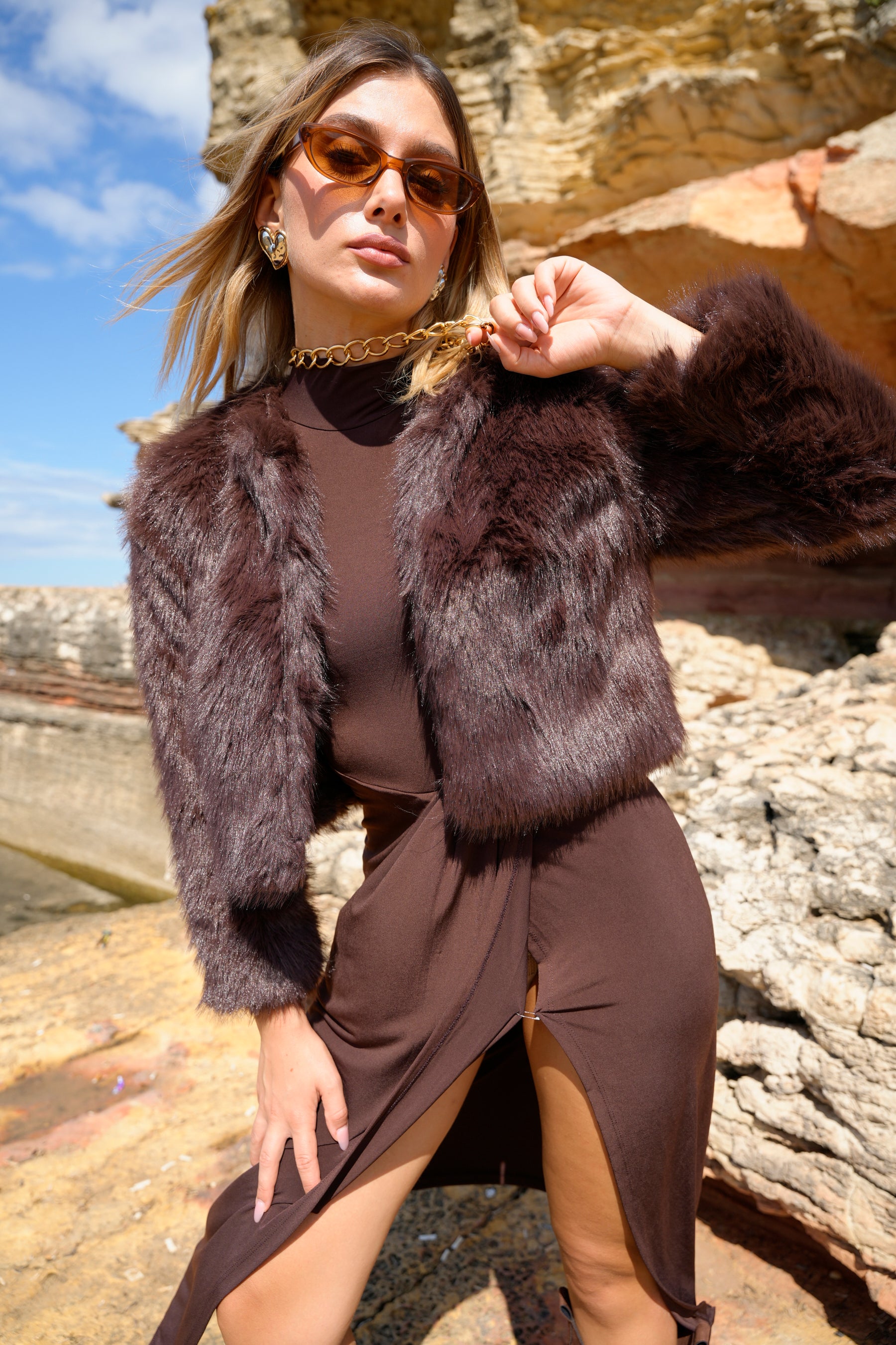 Crop Boy Ekstra Yumuşak Doku Astarlı Dolgun Mont