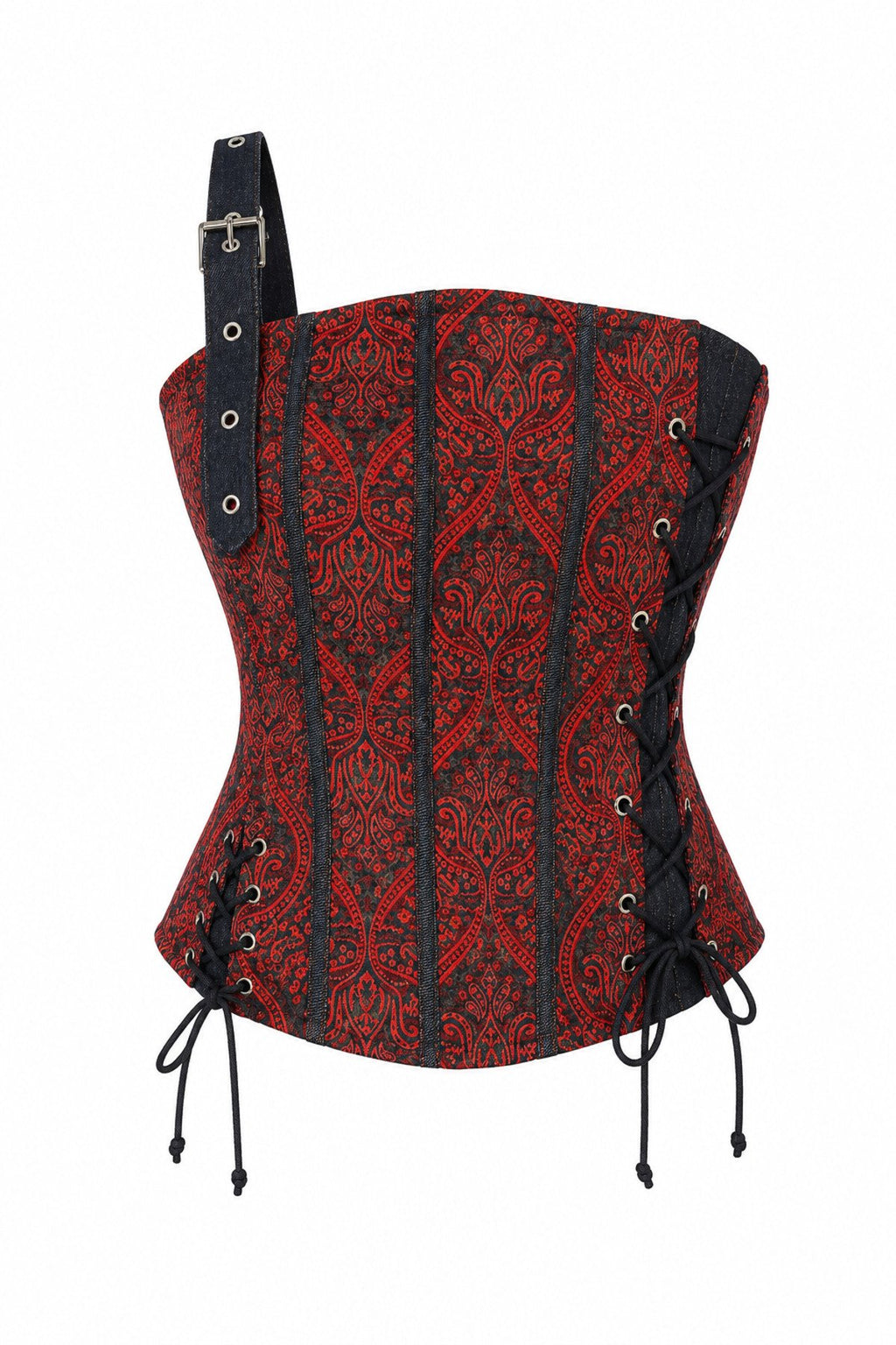 İthal Özel Tasarım Etnik Vintage Victorian Desen Balenli Premium Kalıp Korse