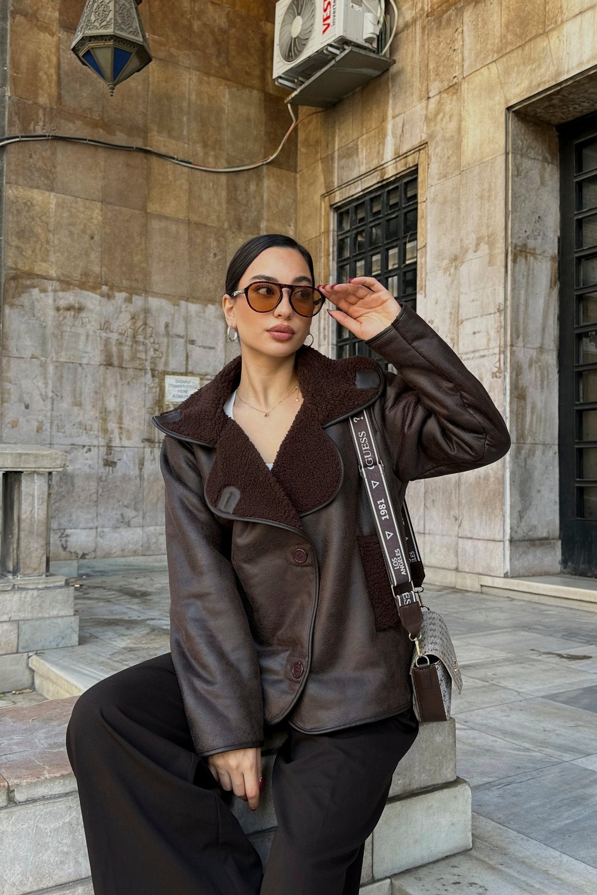 İçi Peluş Biyeli Cepli Düğmeli Premium Jean Kot Ceket